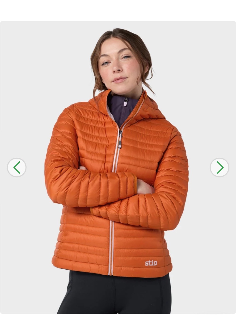 Stio Pinion 800 Goose Down Hooded Puffer Jacket Womens Medium Packable NWOT